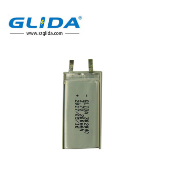 Lipo 3.7V 200mAh rechargeable lithium ion polymer battery