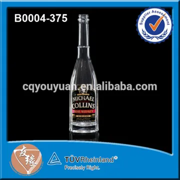Transparent Long Neck Fancy Whisky Glass Bottles Glass Bottle 330ML