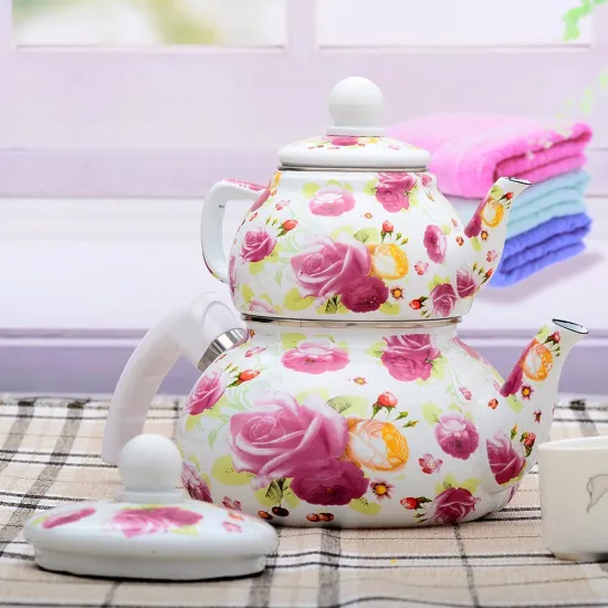 2.5L + 0.9L Chinese Enamel Kettle