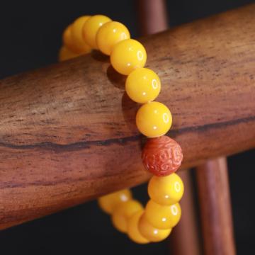 Pulsera de cera de abeja Zen Wax Jade Honeystone