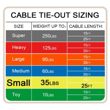 Reflective Tie-Out Cable for Dogs