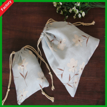 2015 wholesale High Quality Beautiful Laundry Cotton Drawstring Bag