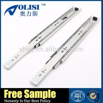 45mm width cold rolled steel full extension ball bearing cabinet drawer slide rail for sale