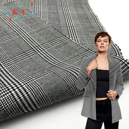 TR Hound Tooth Blazer Suit: Classic Polyester Rayon Spandex Women's Wear