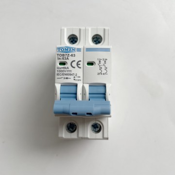 TOMZN 2P 2 Pole DC 1000V 63A Photovoltaic Solar Circuit Breaker