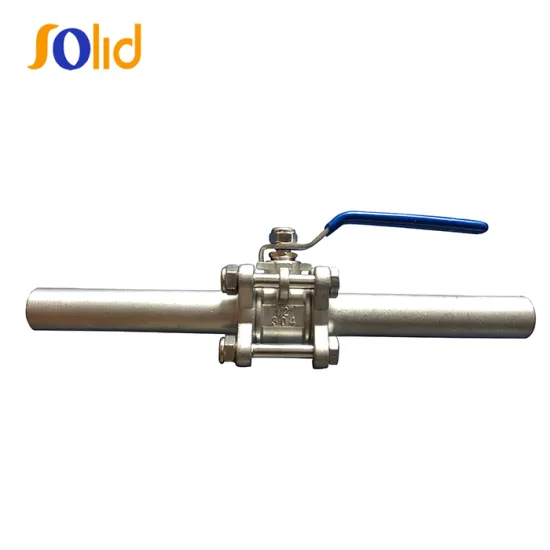 Butt weld Stainless Steel 3PC Ball Valve weld extended 1000WOG