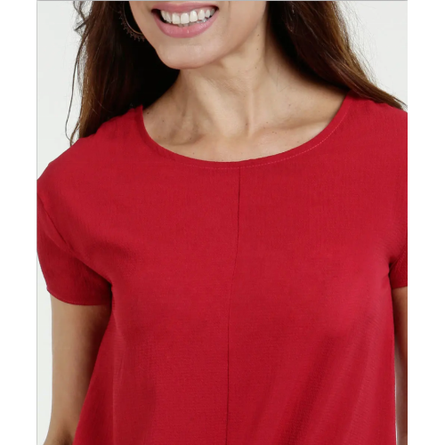 On trend customized tie front crew neck t-shirt