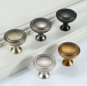 Vintage Beaded Round Zinc Alloy Cabinet Knobs