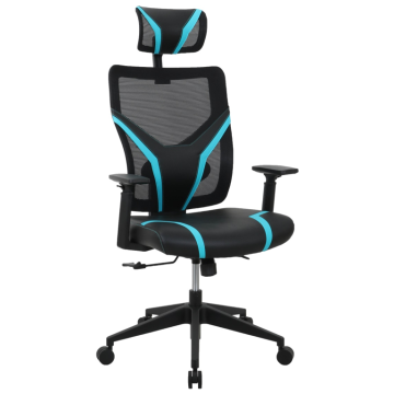 PP Adjustable Height Armrest PVC Mesh Gaming Chair