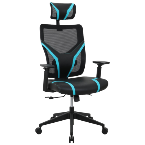 PP Adjustable Height Armrest PVC Mesh Gaming Chair