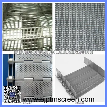 Stainless steel mesh conveyor belt used in food industry