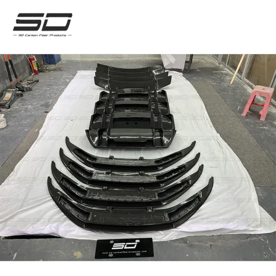 V Style Front Lip Real Dry Carbon Fiber Body Kit for R8