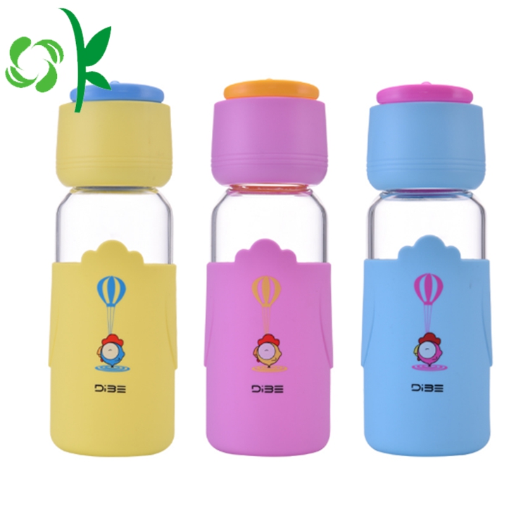 Popular Printed Logo Silicone Bottle Sleeve