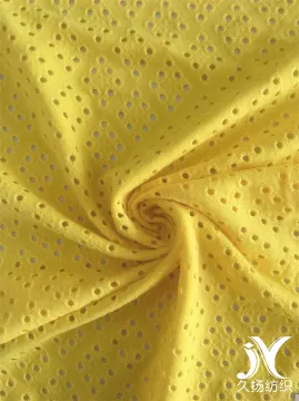 Breathable Jacquard Polyester Knit Eyelets Dress Fabric