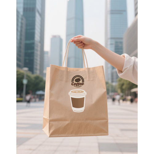 Brown paper bags with handles