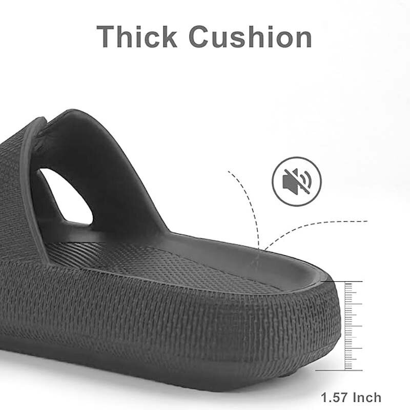 A slipper with a thick bottom on Saturday 2025 is a new style of foreign style, simple, non-slip and super-soft slippers in summ