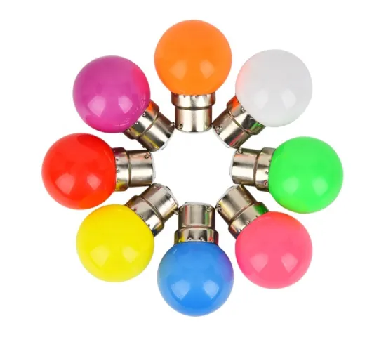 LED Filament Light Bulb Manufacturer G45 E27 B22 0.5W 3000K Plastic Color Bulb