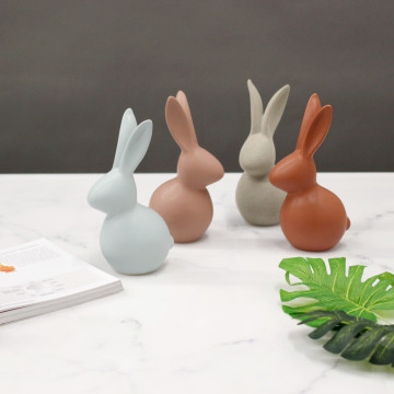 Ceramic Rabbit Ornament: LEXI Reinforced Porcelain Animal Sculpture