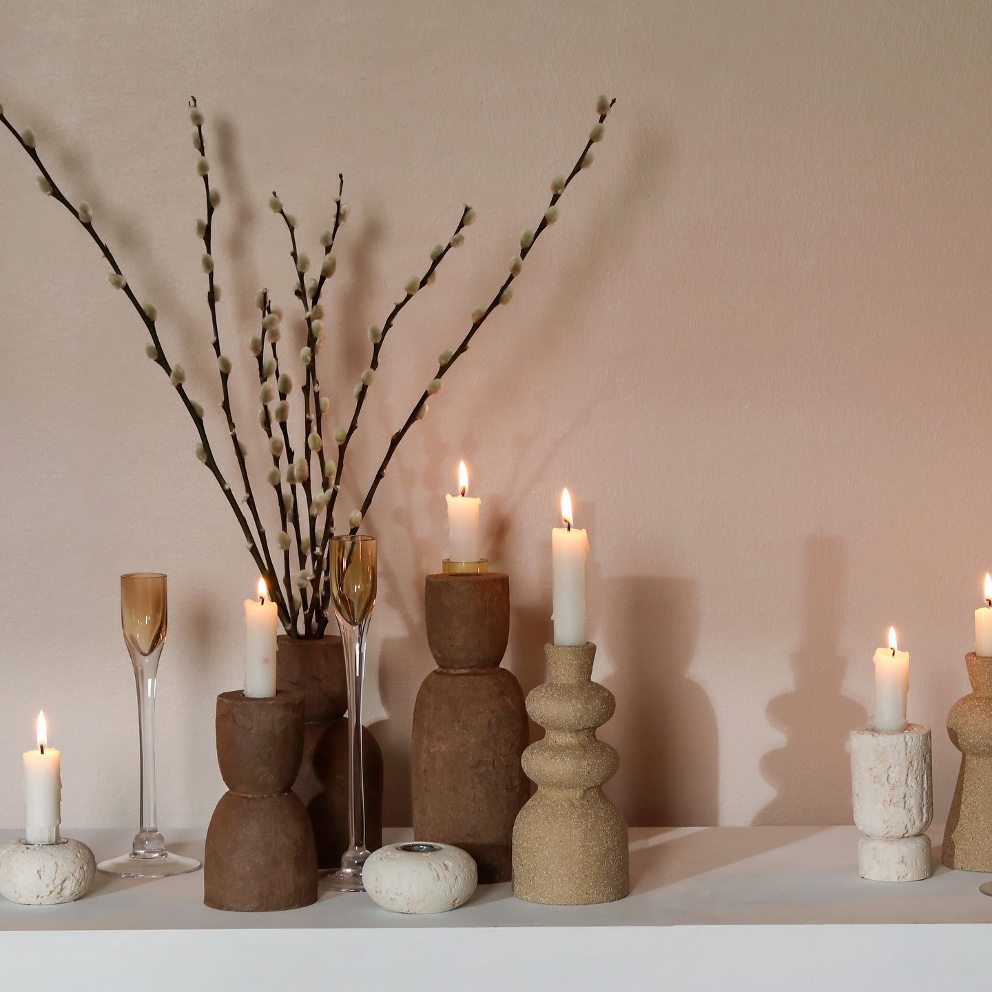 Blue Rough Glass Vase