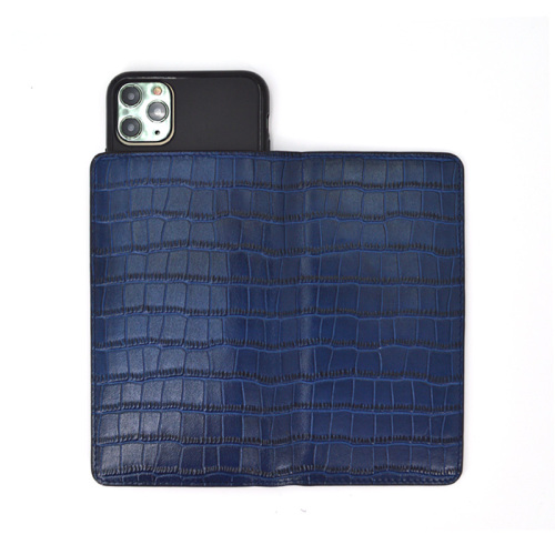 Folio Crocodile Leather Phone Case for Iphone 11