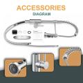 Brushed Nickel Kitchen Faucets with Pull Down Sprayer,Commercial Single Handle Pull Out Stainless Steel Spring