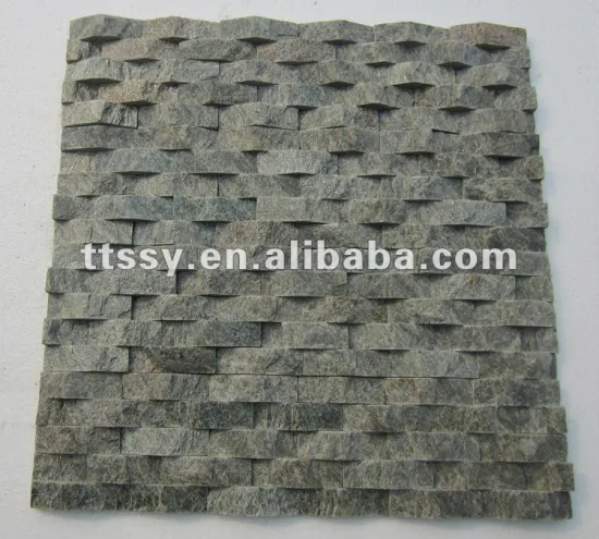 Green Slate ledge wall cladding