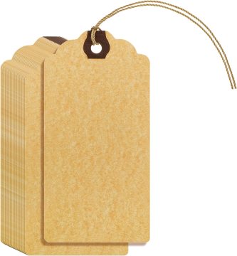 Manila Tags with Elastic Rope for Clothing Labels
