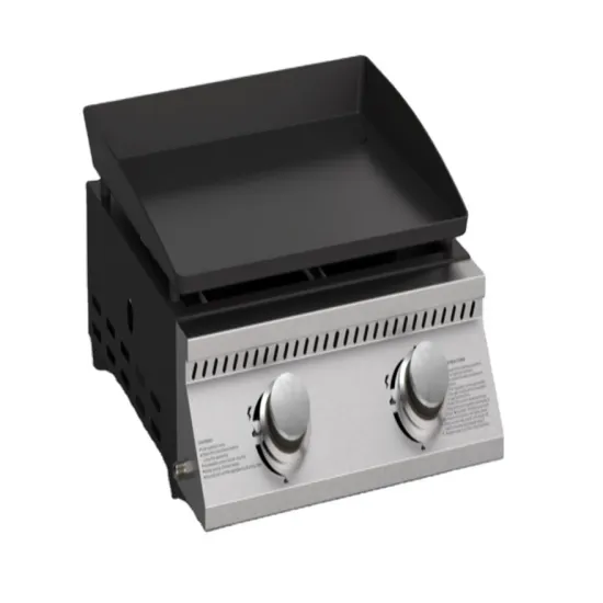 Wear-Resisting Portable Propane With 2 Burners Stainless Steel Ideal Gas Grill Griddle
