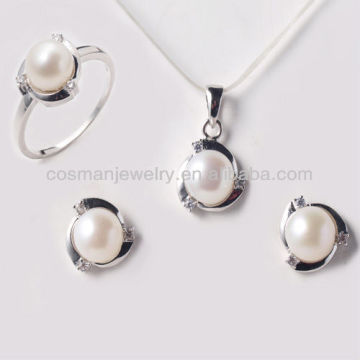 fashion artificial pearl necklace set
