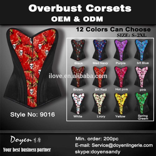 Hot Sexy Black White Red Bustier Girdles Corselet Corset Overbust Full Body Corsets plus size corset