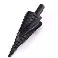 Buena calidad de 4-32 mm Triangle Spiral Step Cone HSS Hex Shank Hyper Stepped Drill Bits para metal