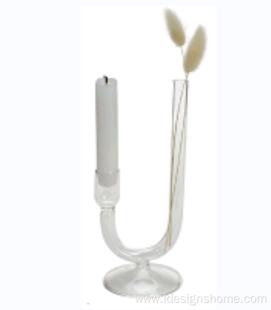 Glass Clear Candle Holder For Home Decoration