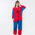 Diseño de Spiderman pijama con capucha de franela suave