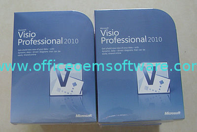 Visio 2010 Professional Retail Box, Windows Genuine Microsoft Software With Full Version