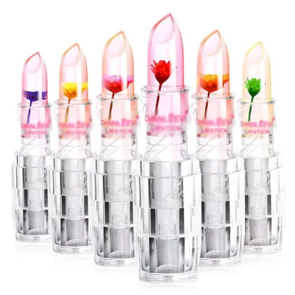 High Quality Vegan Formula Fruit Flavor Color Change Flower Lip Balm