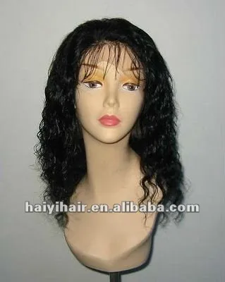 Peruvian human jerry curly lace wig