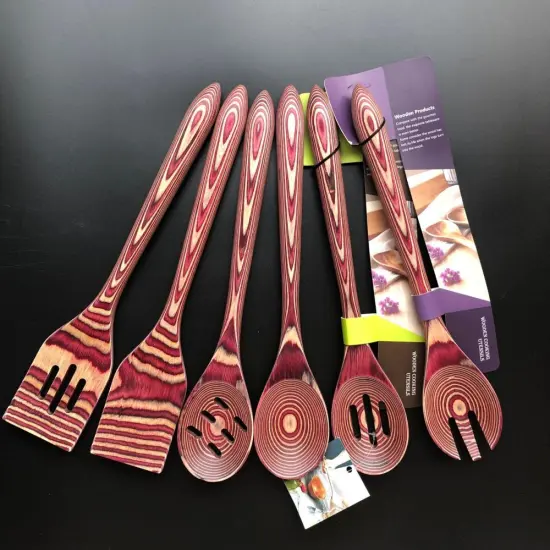 Wooden kitchen utensils set of 6 pcs