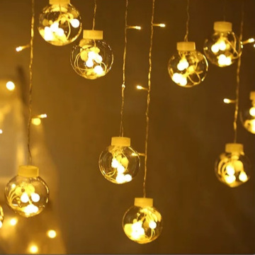 Christmas Ornament LED Light Curtain String Lights for Shop Window and Tree Decor
