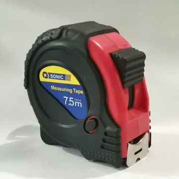 7.5m Yellow Metric-inch Steel Measuring Tape Rubber Covered