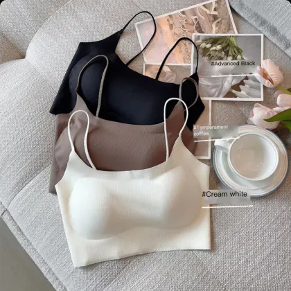 New Fashion Seamless Traceless Ice Silk Tube Top Bra for Women