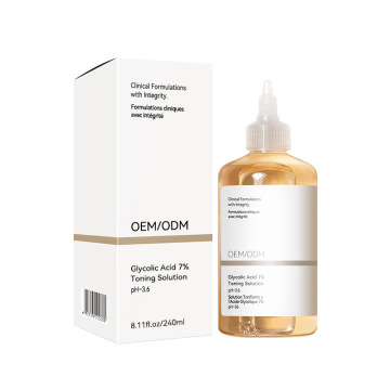 Tùy chỉnh 7% mực axit glycolic cho da trưởng thành với các thành phần thuần chay hữu cơ