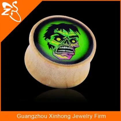fashion design wholesale organic wood mushroom ear plug