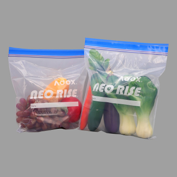 Customizable Printed Logo Zipper Bags - Large Antibacterial Double Zip Lock Storage Bags