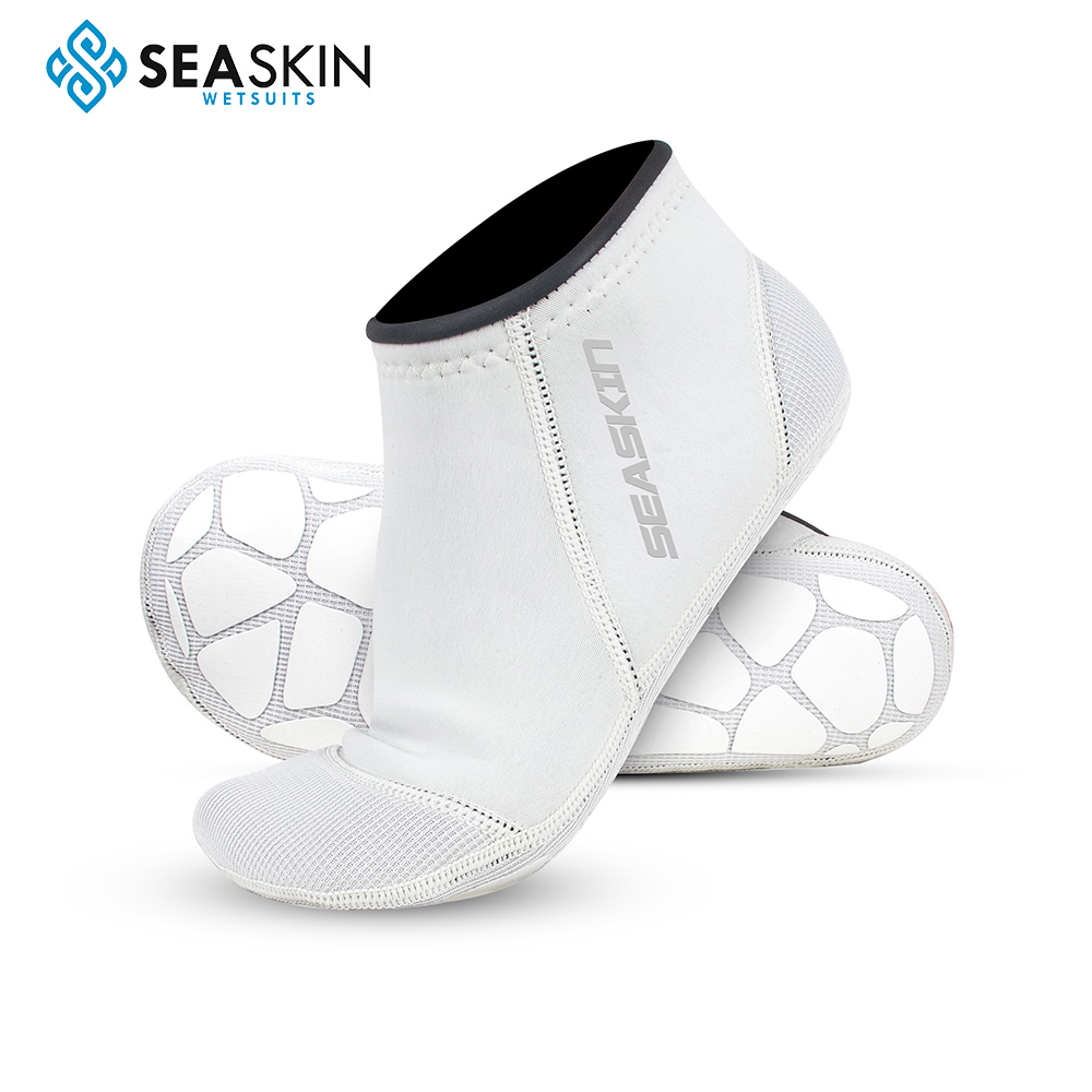 Seaskin 3mm neoprene meias de barbatana com vedantes de pele deslizante de abertura