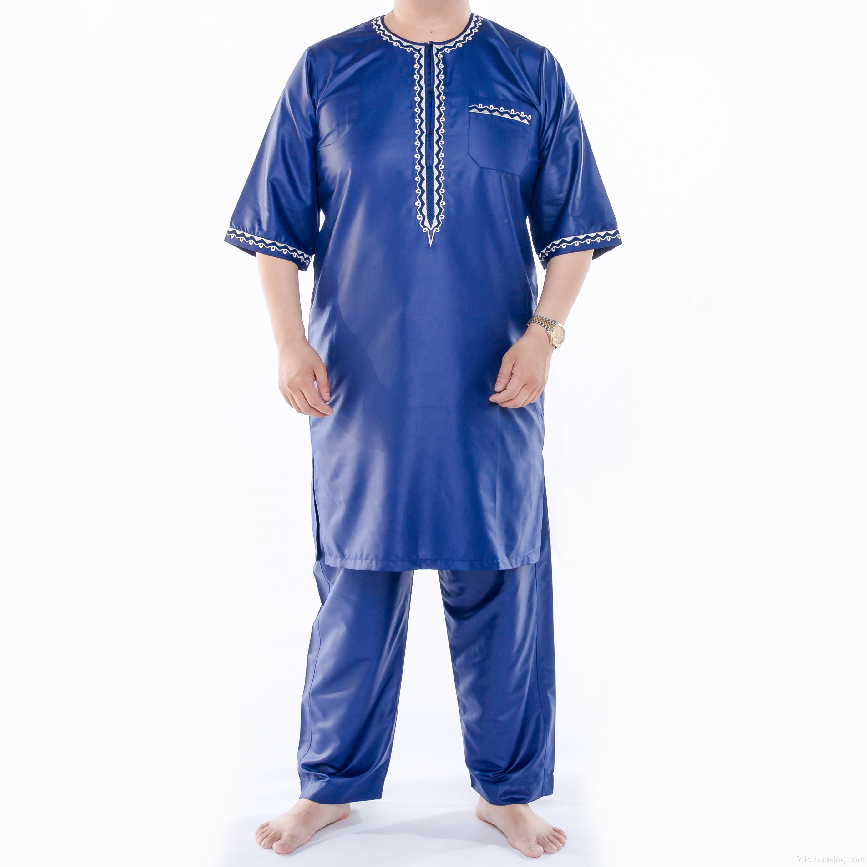 Jubba en gros pour les hommes Islamic Men Vêtements Thobe