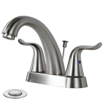 American Style Deck Mount Two Handle Bathroom Basin Mixer Tap