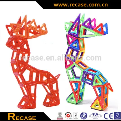 Environmental magnetic building tile block magnetic toys