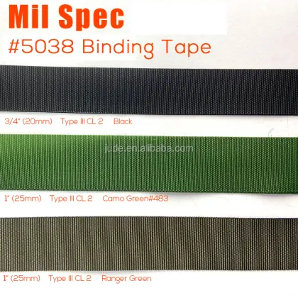 JUDE Webbing Mil-W-5038 Mil-PRF-5038 High Strength PIA Mil Spec Nylon Bias Binding