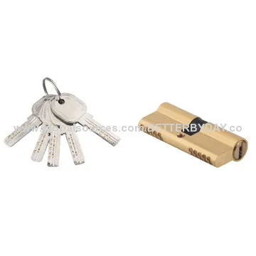 Euro profile brass KABA computer cylinder 2-line/14-pin mortise door handle lock, high security