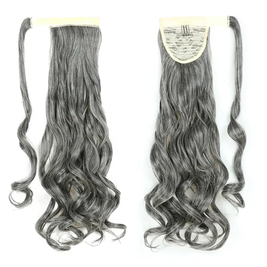 Wholesale Natural Color 20 Inch Chorliss Messy Curly Wrap Around Blonde Ponytails Afro Kinky Synthetic Ponytail Hair Extensions